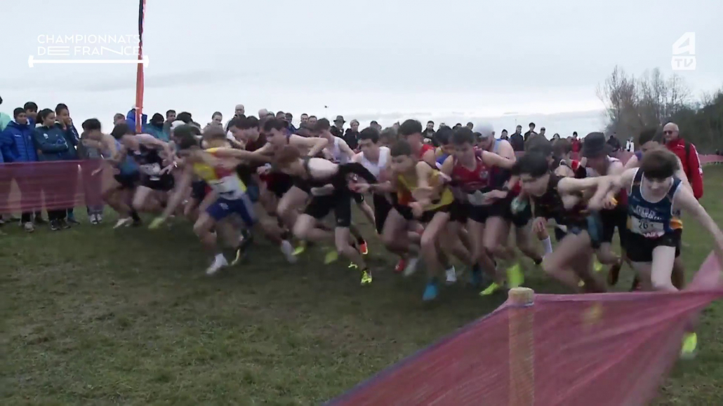 Championnats de France de crosscountry Départ du relais mixte U20